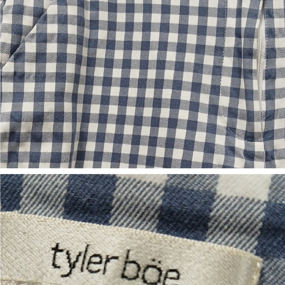 Tyler Boe Blue & White Gingham Pants - Picture 3 of 4